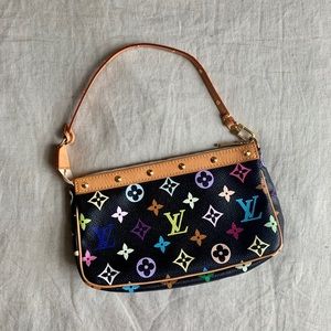 Louis Vuitton Black Multicolor Monogram Pochette